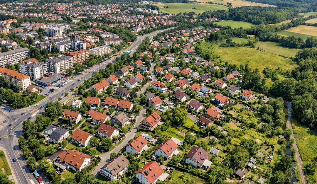 Eine landschaft in Deutschland von oben